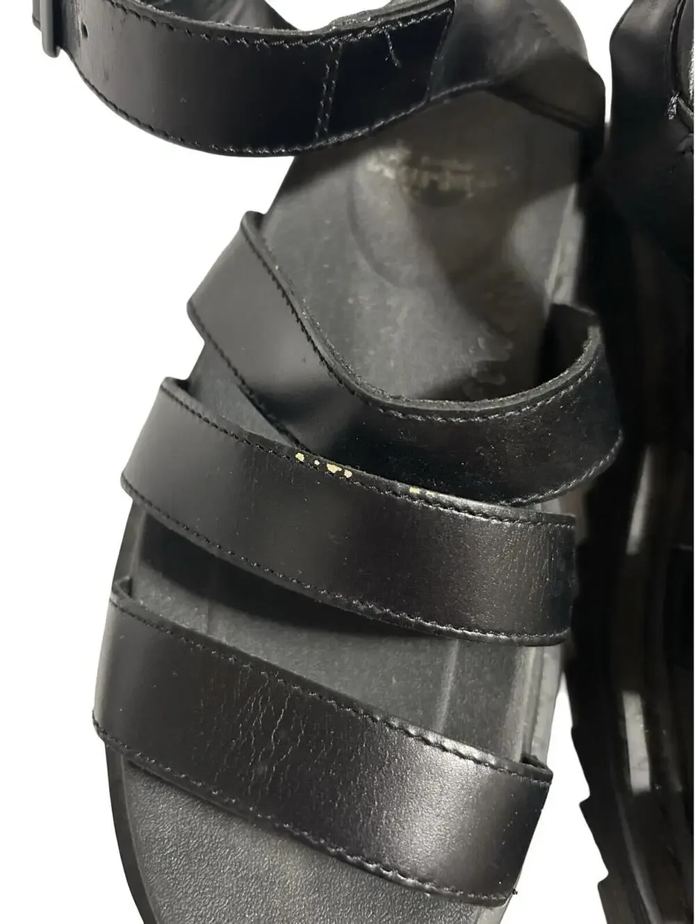 Dr‎ Martens Blaire Black Leather Platform Sandals Women’s US 9 EU 41 UK 7